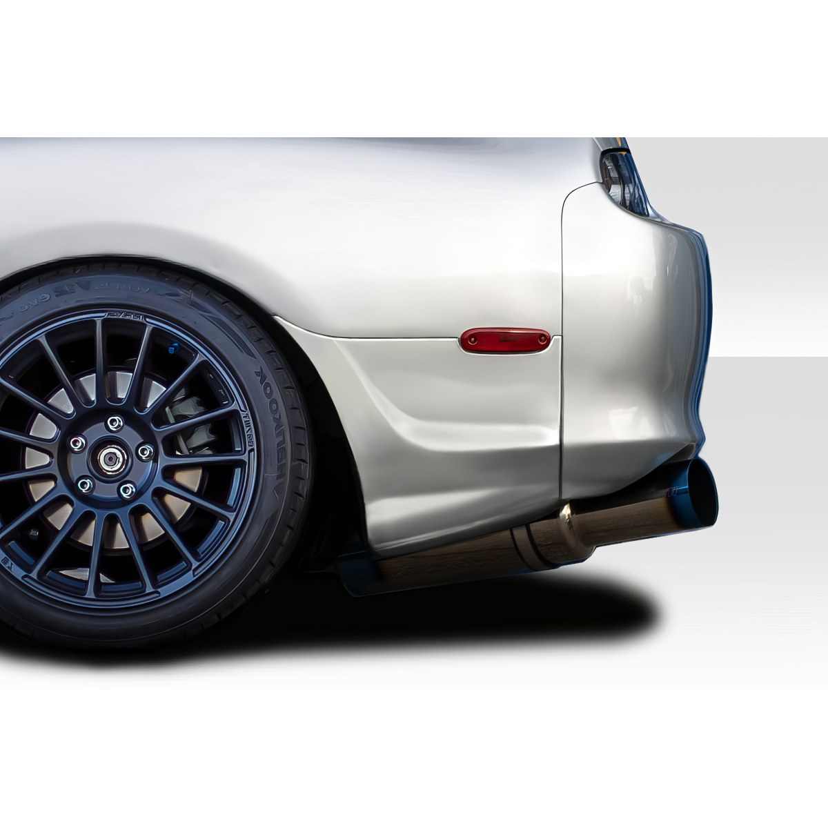 Modify your Toyota Supra 1993 with our Exterior/Rear Bumpers or Lips - Rear angle view of the vehicle part