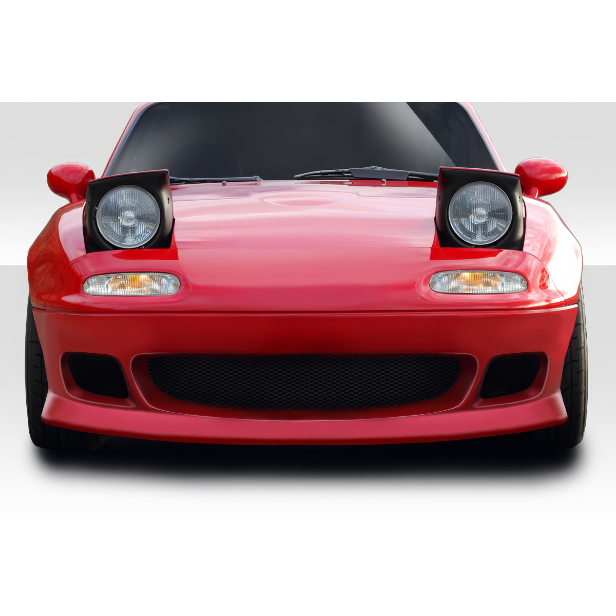 Modify your Mazda Miata 1990 with our Exterior/Front Bumpers or Lips - Front view of vehicle showing front lip spoiler