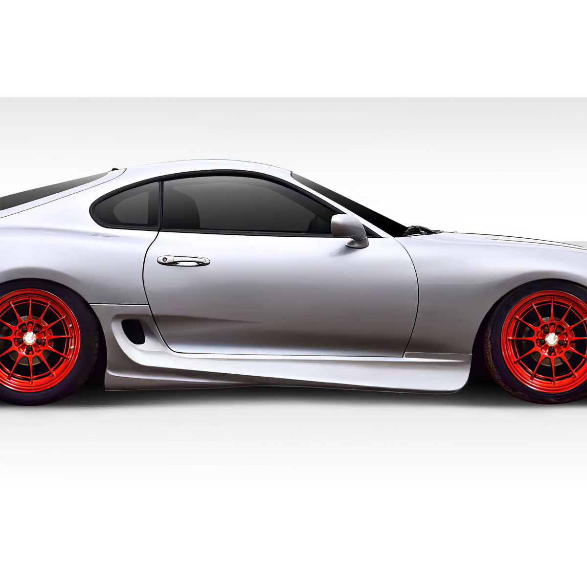 Modify your Toyota Supra 1993 with our Exterior/Side Skirts - Image shows side angle of a modified Toyota Supra