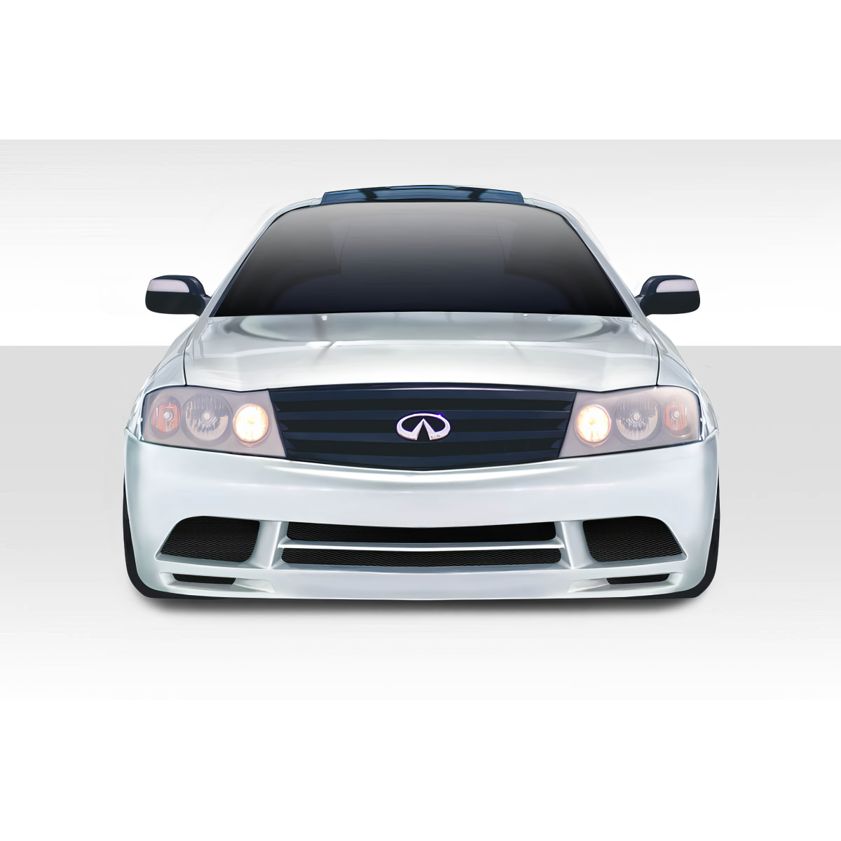 Modify your Infiniti M45 2003 with our Exterior/Front Bumpers - Front view of vehicle with straight angle