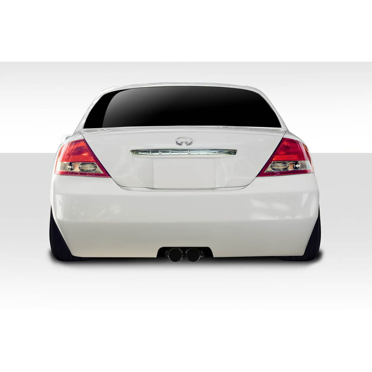 Modify your Infiniti M45 2003 with our Exterior/Rear Bumpers or Lips - Rear view of vehicle at a straight angle