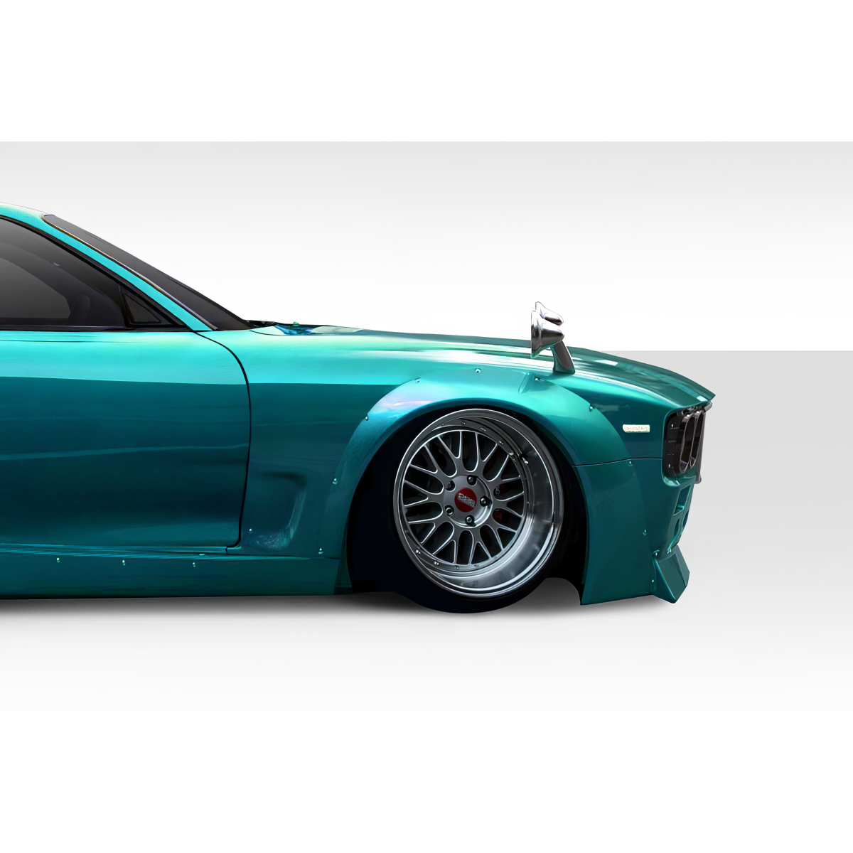 Modify your Mazda RX-7 1993 with our Exterior/Fenders - Side angle view of Mazda RX-7 wide body fender