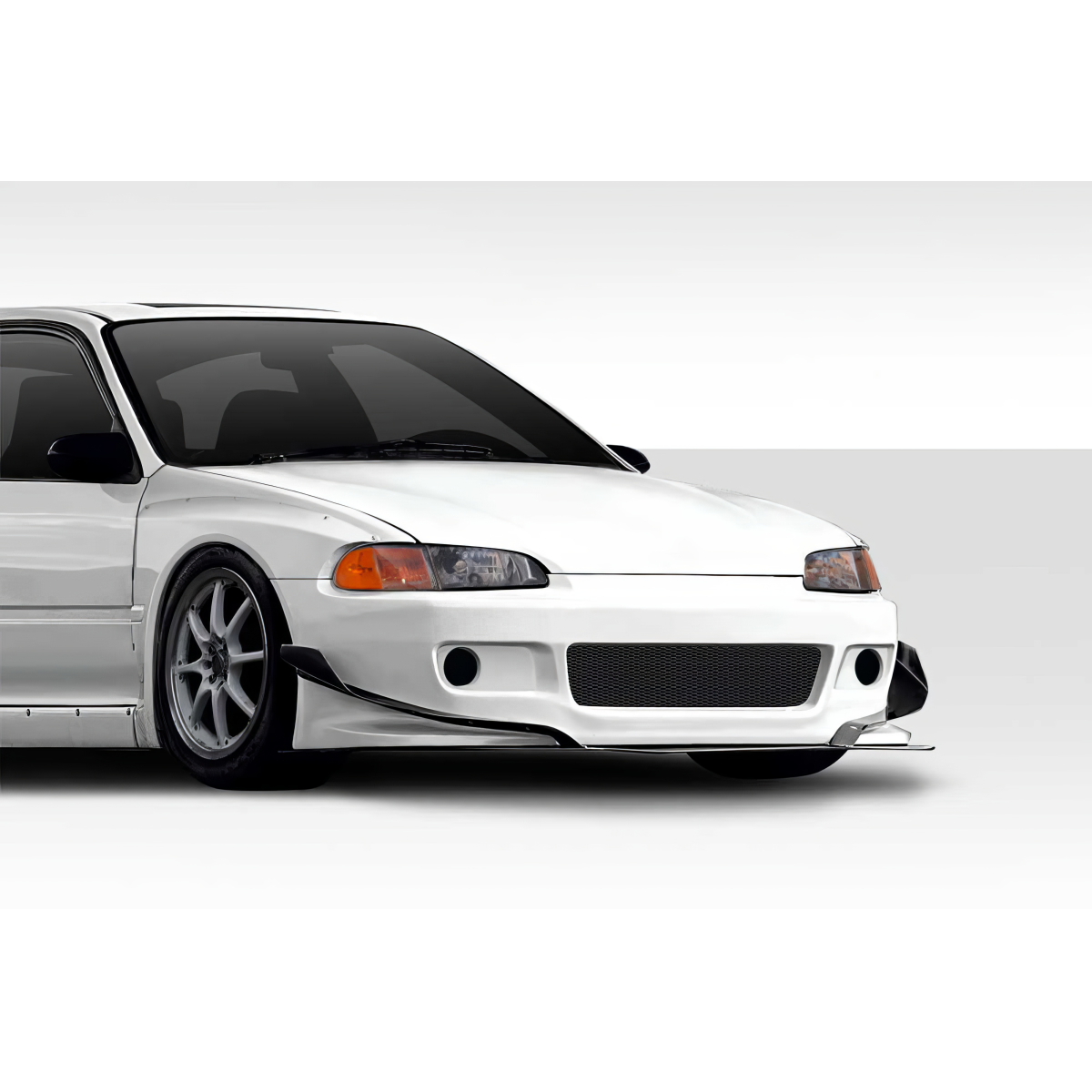Modify your Honda Civic 1992 with our Exterior/Canards - Front angle view of Honda Civic body kit part