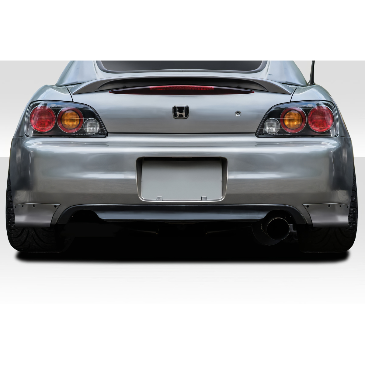 Modify your Honda S2000 2000 with our Exterior/Rear Bumpers or Lips - Rearview angle showing car's back end details