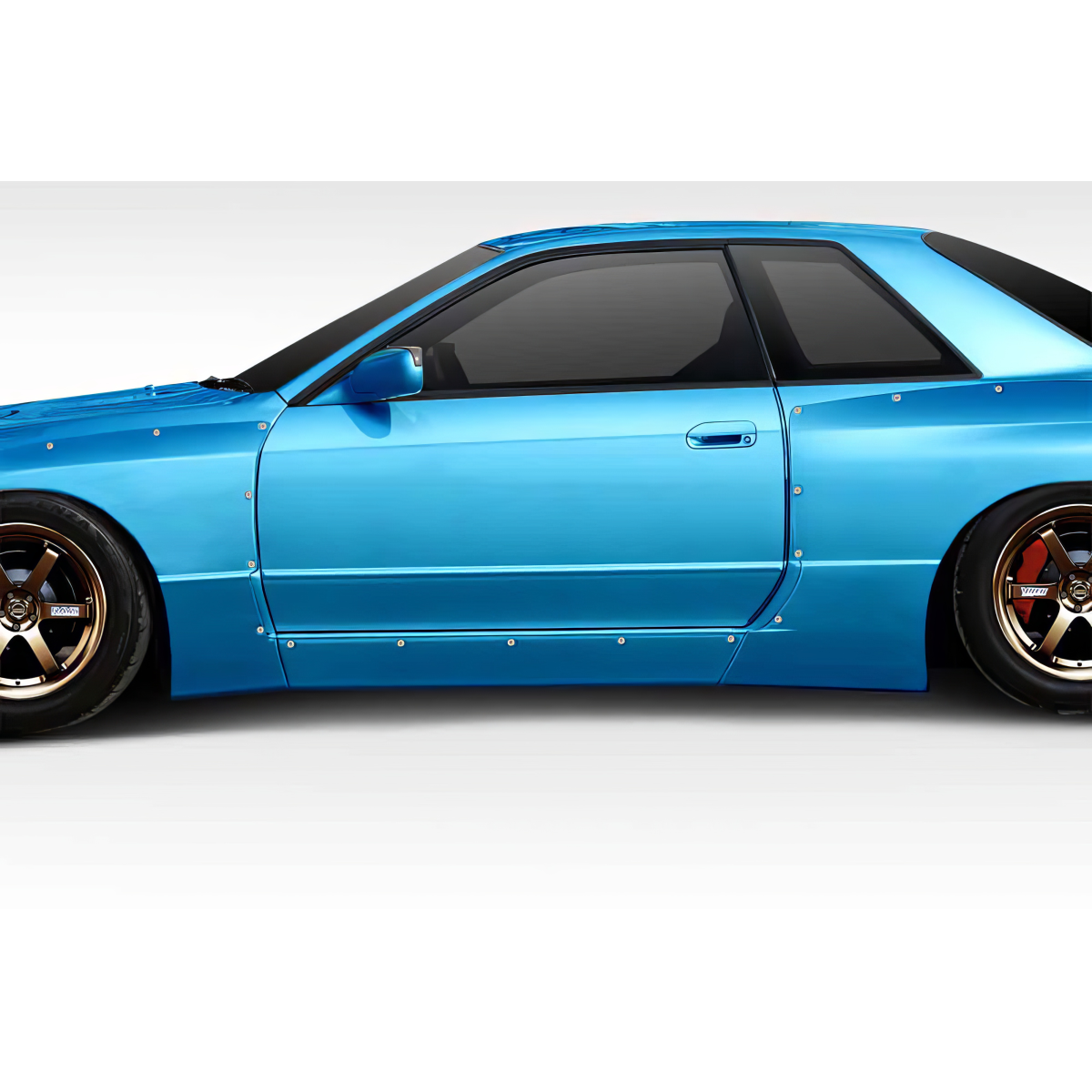 Modify your Nissan Skyline 1989 with our Exterior/Side Skirts - Side profile view of vehicle at a direct angle