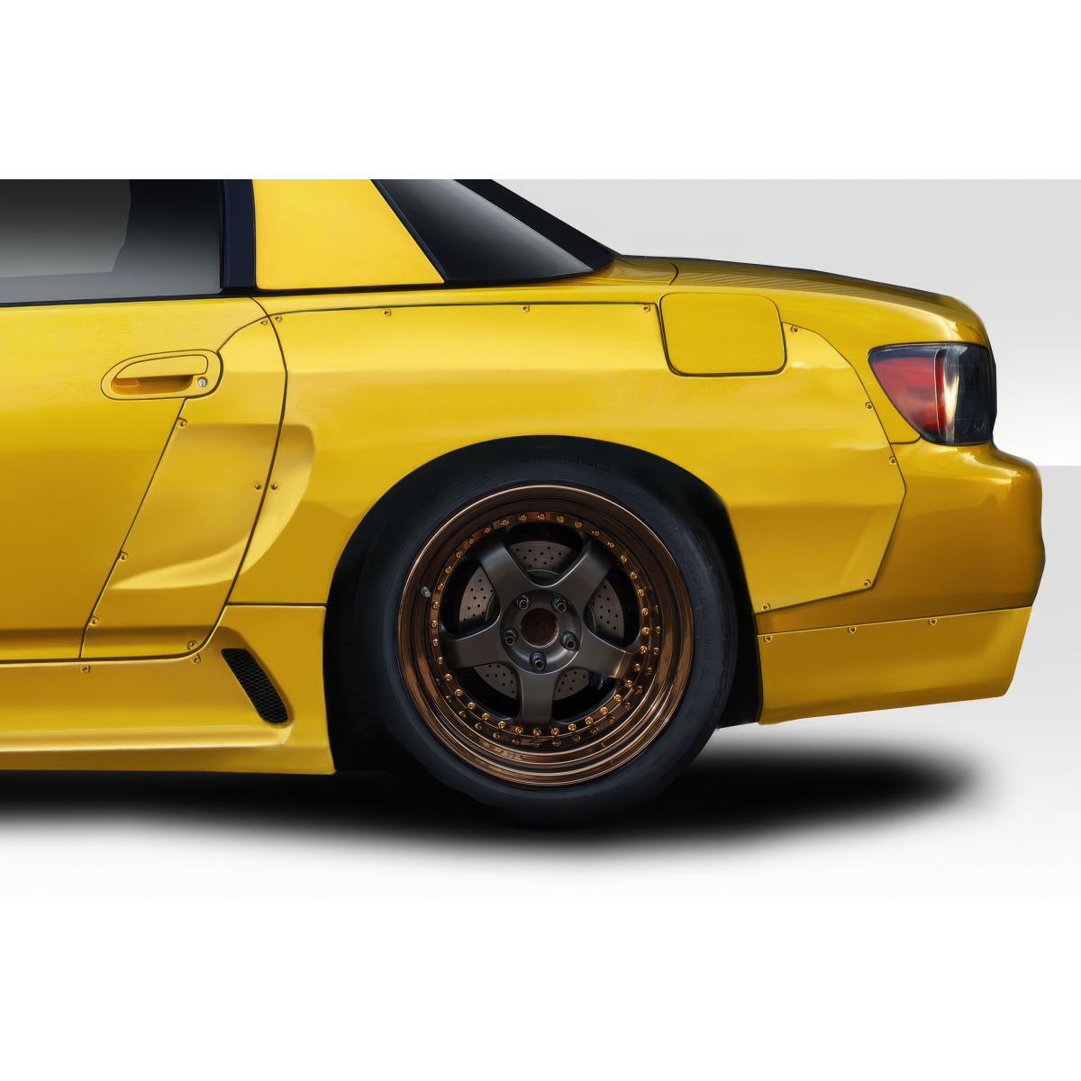 Modify your Honda S2000 2000 with our Exterior/Fenders - Side view showcasing wide body fender flares