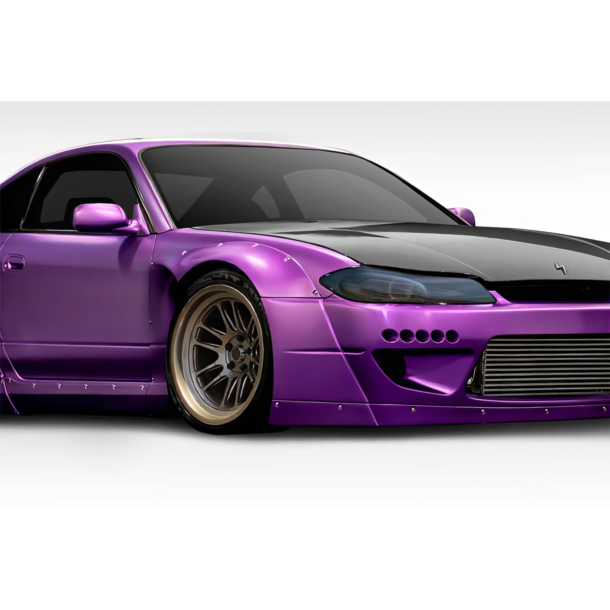 Modify your Nissan Silvia 1999 with our Exterior/Fenders - Front three quarter angle view of the vehicle