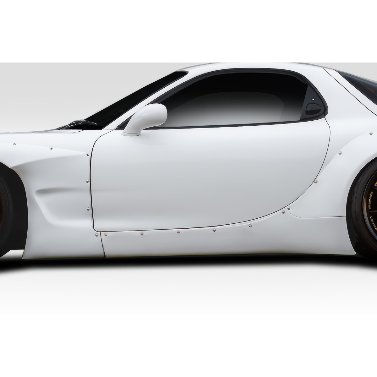 Modify your Mazda RX-7 1993 with our Exterior/Side Skirts - Showing side view angle of the vehicle part