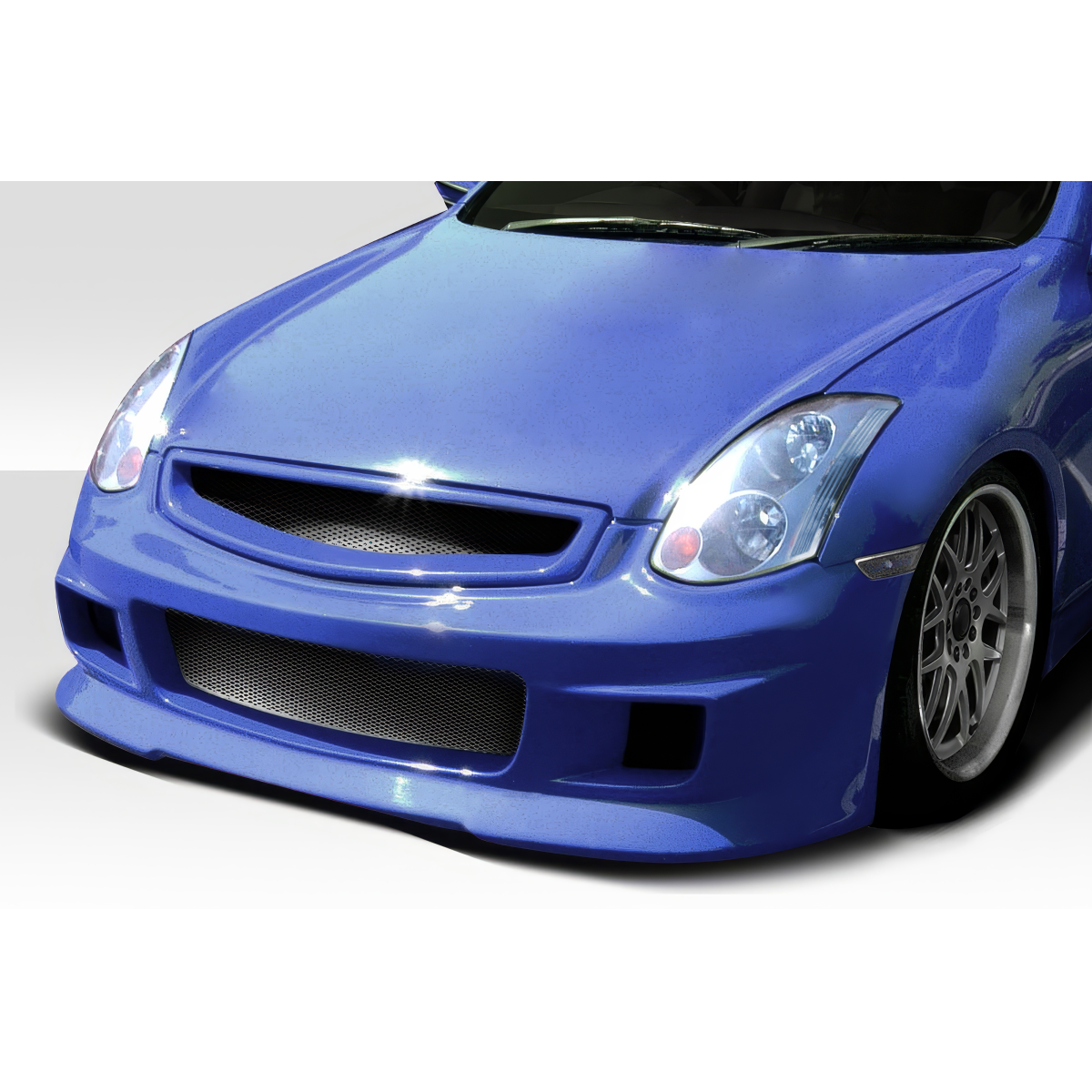 Modify your Infiniti G35 2003 with our Exterior/Front Bumpers or Lips - Front view of car at a slightly low angle