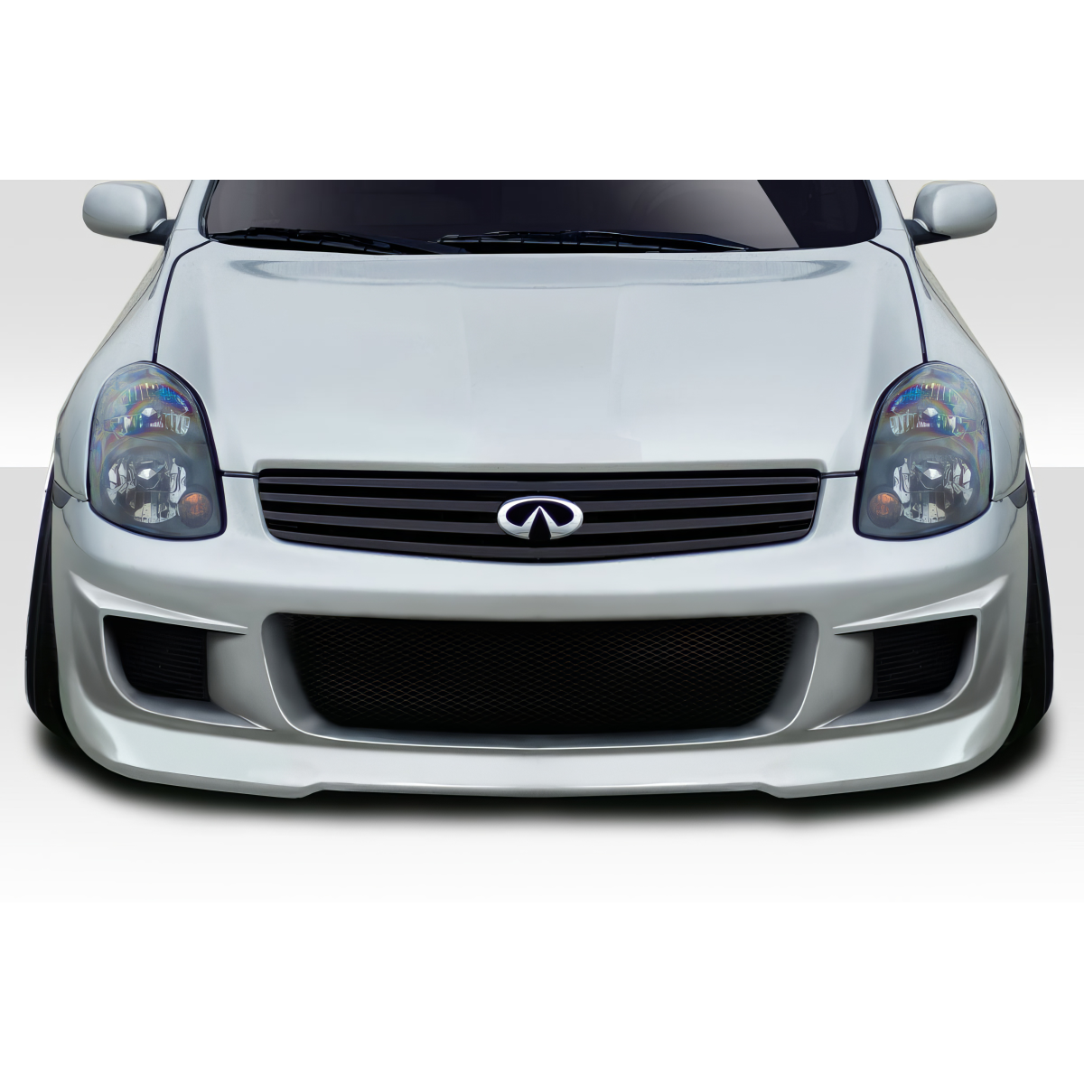 Modify your Infiniti G35 2003 with our Exterior/Front Bumpers or Lips - Front view of the bumper at a straight angle