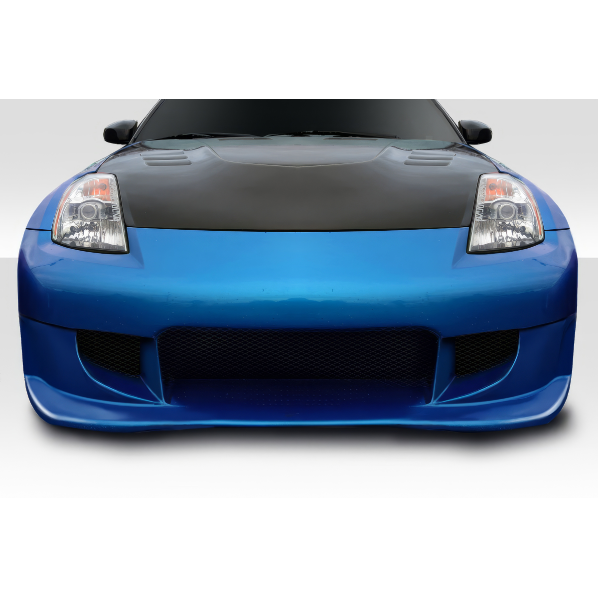 Modify your Nissan 350Z 2003 with our Exterior/Front Bumpers or Lips - Front view of the car at eye level