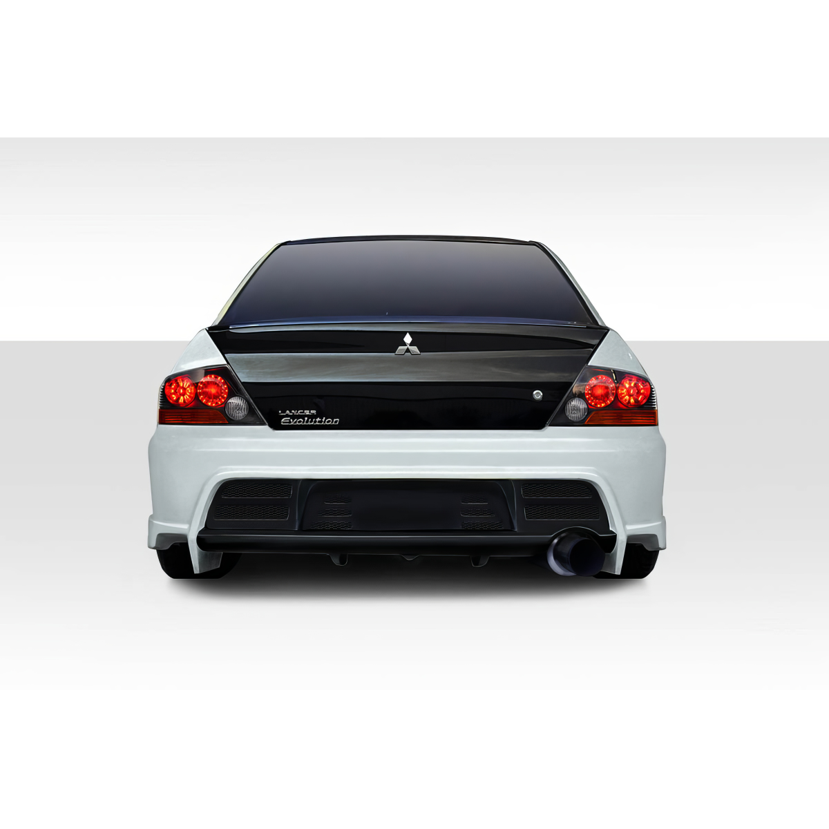 Modify your Mitsubishi Evolution 2003 with our Exterior/Rear Bumpers or Lips - Rear view of the car straight on