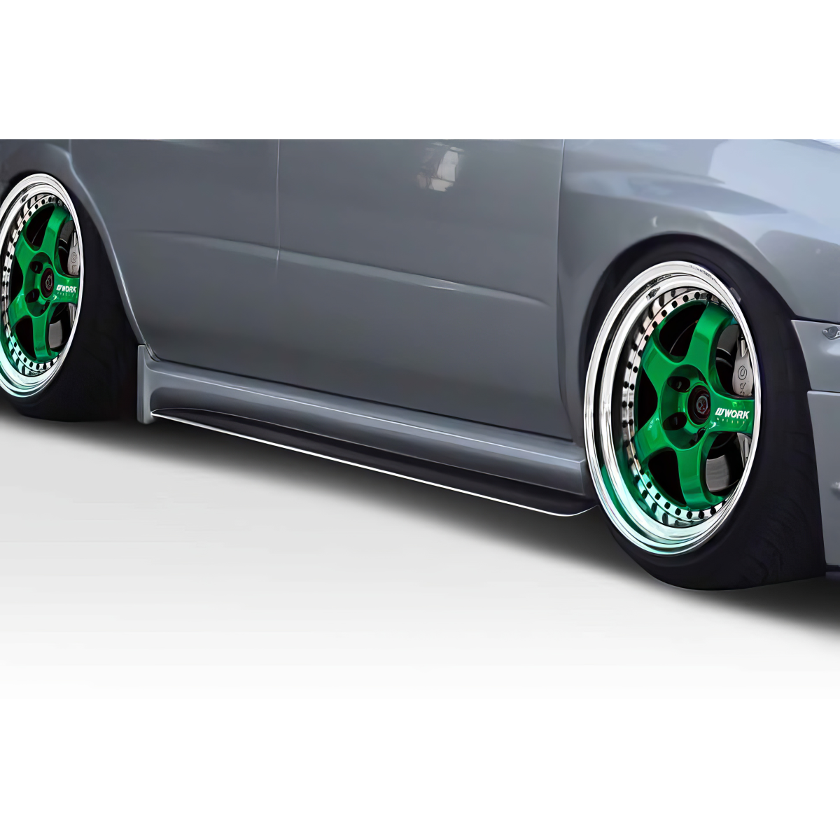 Modify your Subaru Impreza 2002 with our Exterior/Side Skirts - Visible from a low side angle