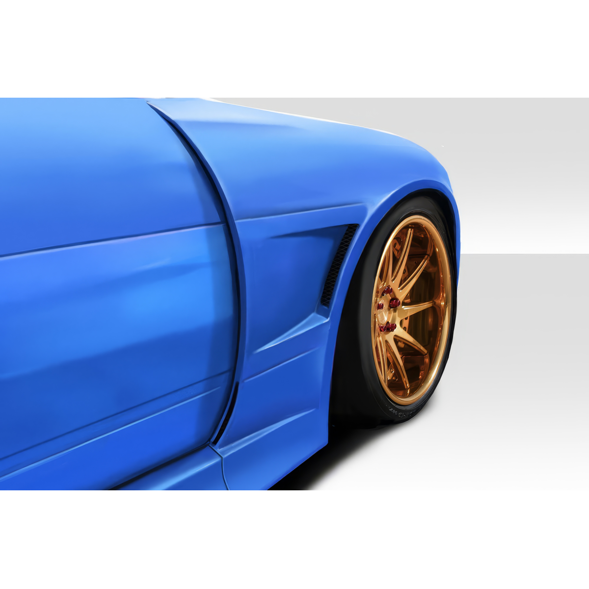 Modify your Nissan 240SX 1989 with our Exterior/Fenders - Side angle view of front fender and wheel