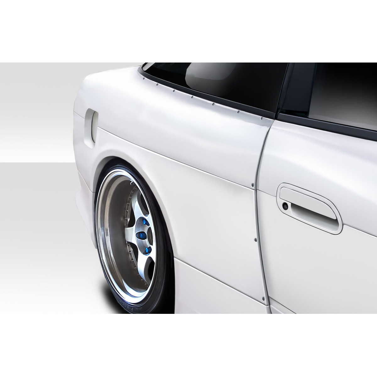 Modify your Nissan 240SX 1989 with our Exterior/Fenders - Side angle showing rear fender and wheel design