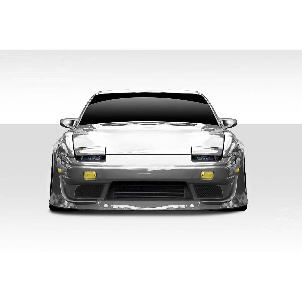 Modify your Nissan 240SX 1989 with our Exterior/Front Bumpers or Lips - Front angle view of a Nissan 240SX