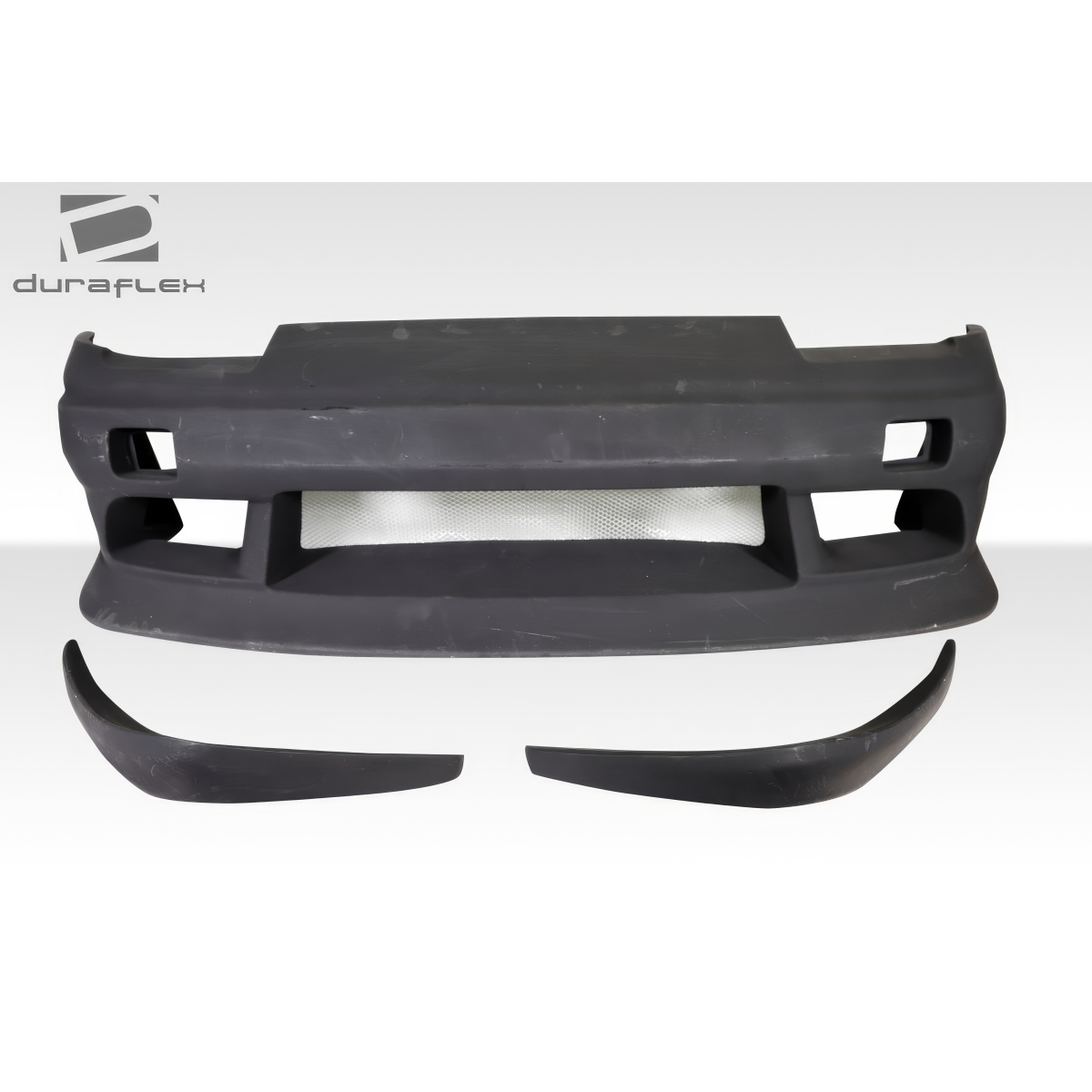 Modify your Nissan 240SX 1989 with our Exterior/Front Bumpers or Lips - Front view of a car bumper part at slight angle