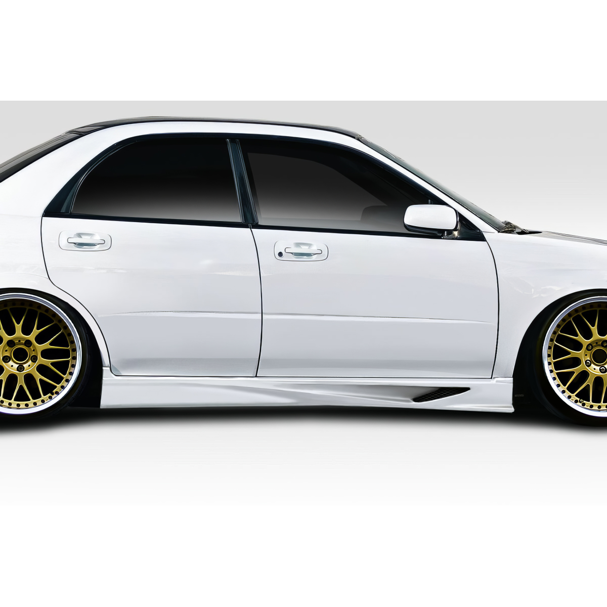 Modify your Subaru Impreza 2002 with our Exterior/Side Skirts - Side view angle of the vehicle