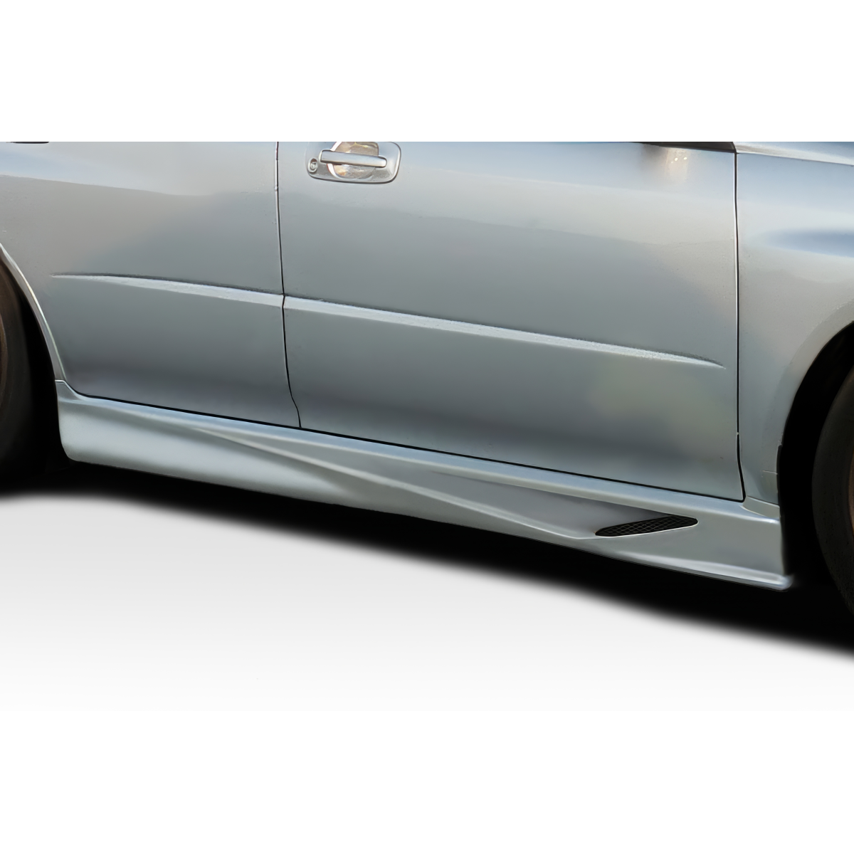 Modify your Subaru Impreza 2002 with our Exterior/Side Skirts - Side view angle of vehicle side skirts