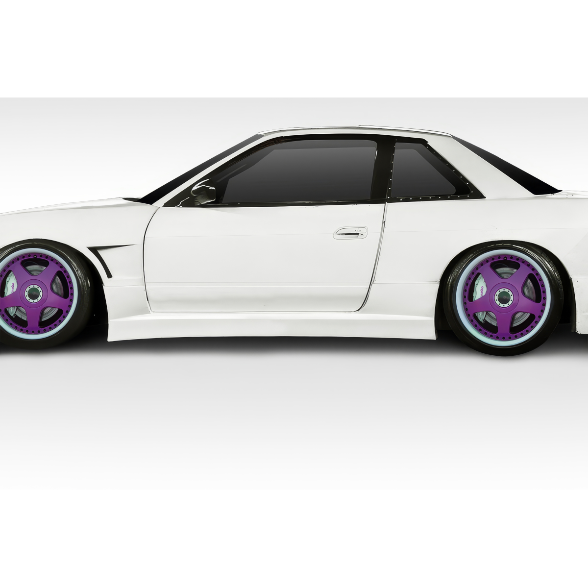 Modify your Nissan 240SX 1989 with our Exterior/Side Skirts - Side view angle of the vehicle