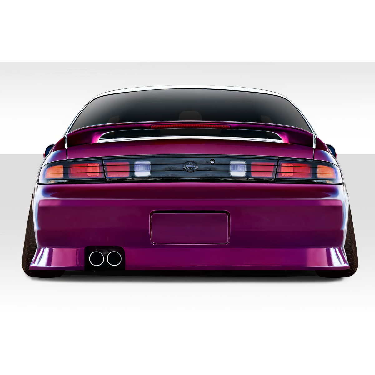 Modify your Nissan 240SX 1995 with our Exterior/Rear Bumpers or Lips - Rear view of vehicle at straight angle