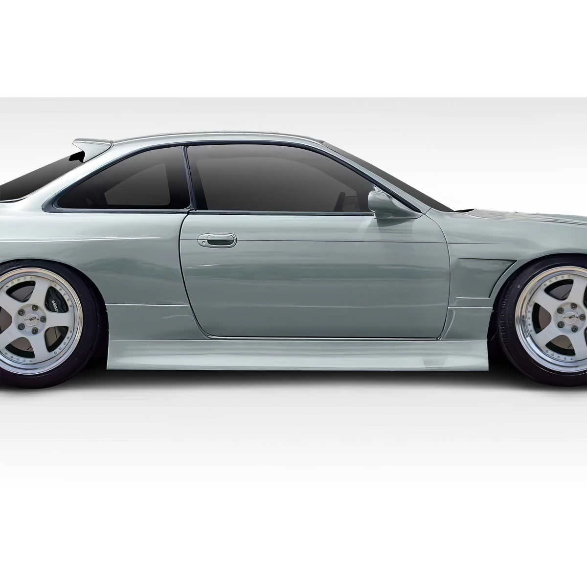 Modify your Nissan 240SX 1995 with our Exterior/Side Skirts - Side view of Nissan 240SX S14 on display