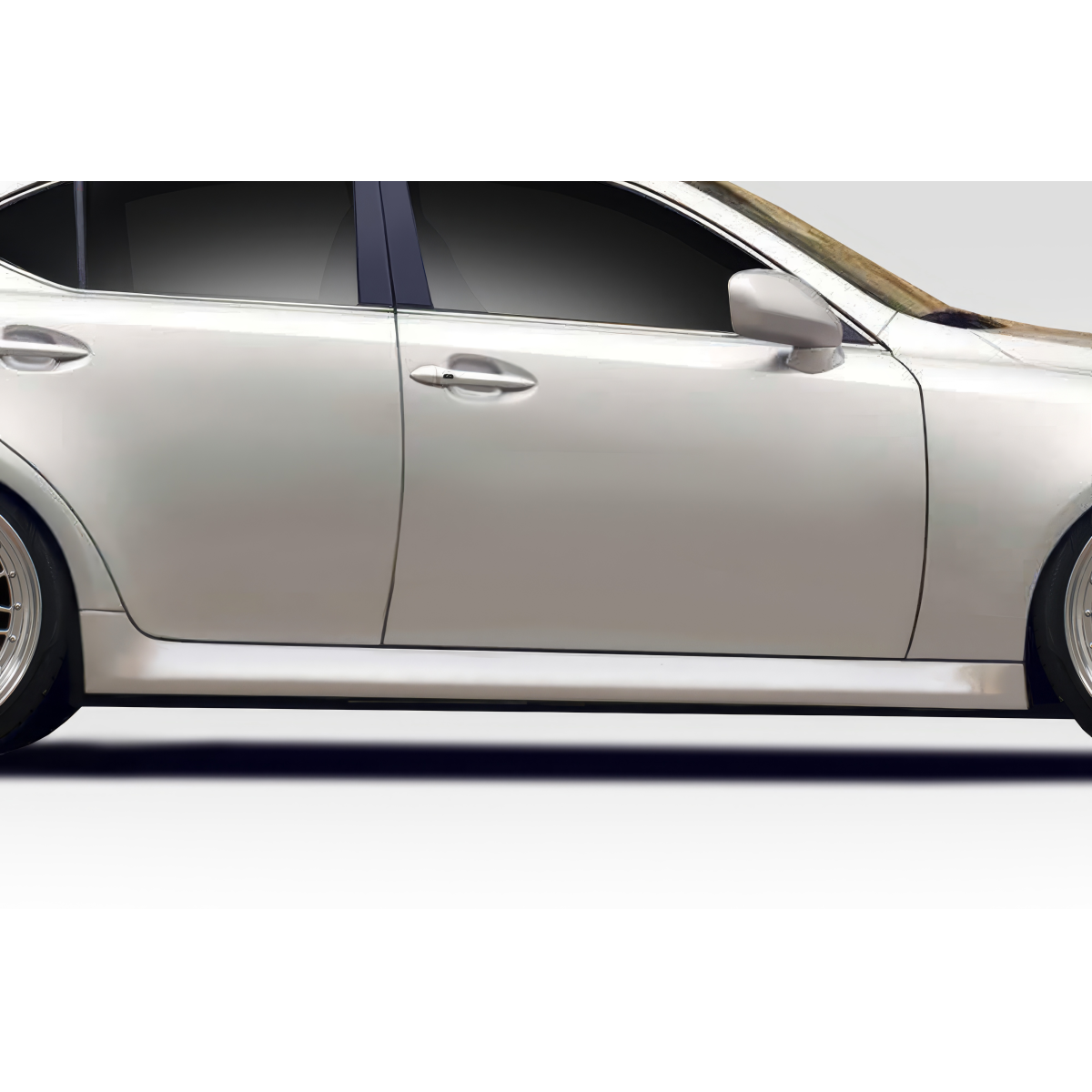 Modify your Lexus IS Series 2006 with our Exterior/Side Skirts - Side view with focus on lower rocker panel