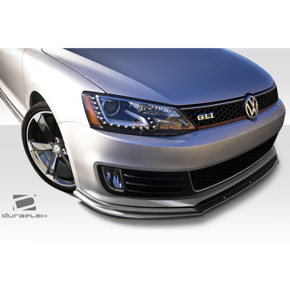 Modify your Volkswagen Jetta 2011 with our Exterior/Front Bumpers or Lips - Front angle view of a Volkswagen Jetta GLI