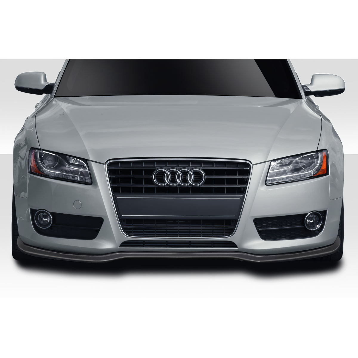 Modify your Audi A5 2008 with our Exterior/Front Bumpers or Lips - Front view of the vehicle at zero degrees angle