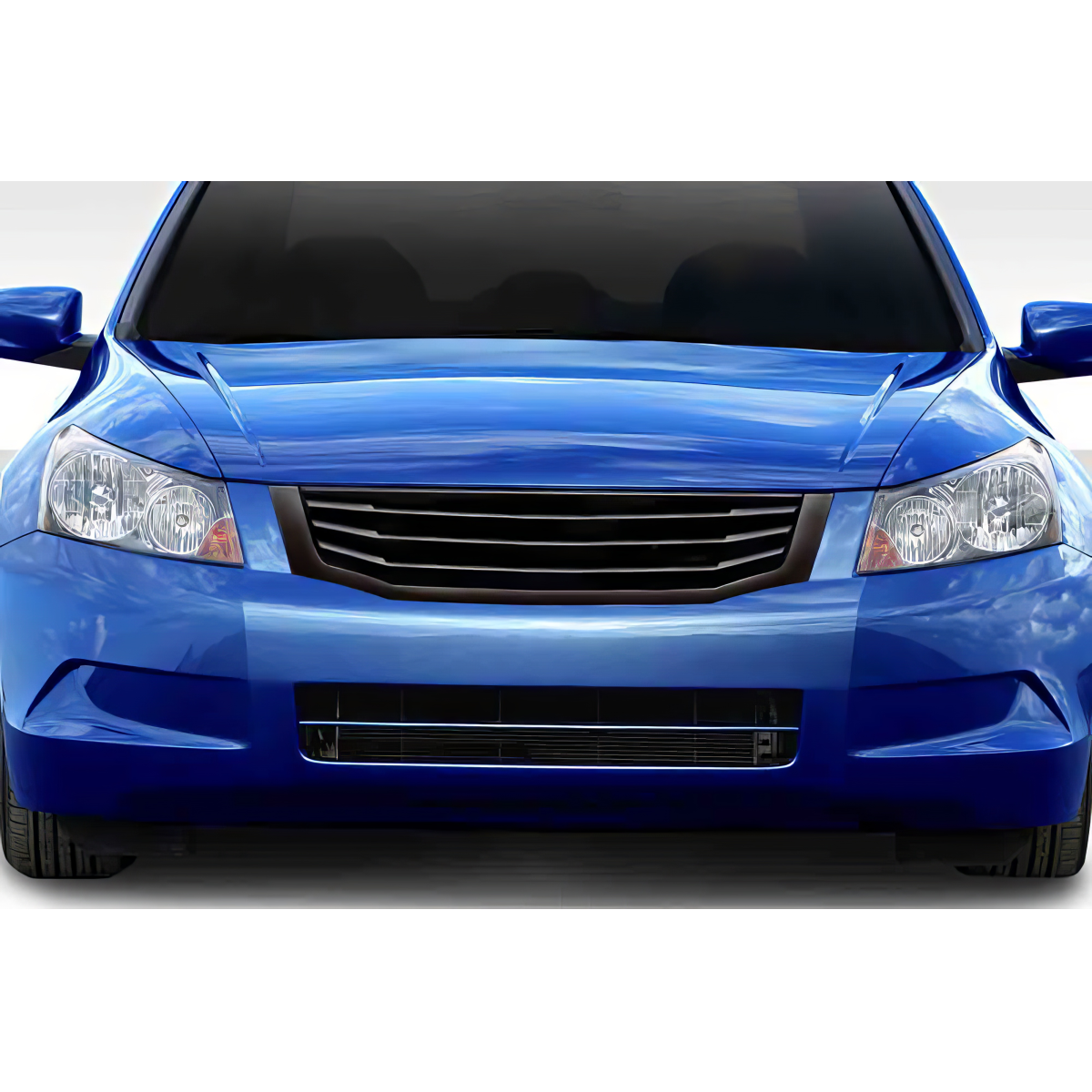 Modify your Honda Accord 2008 with our Exterior/Grilles - Front view of the vehicle at a straight angle