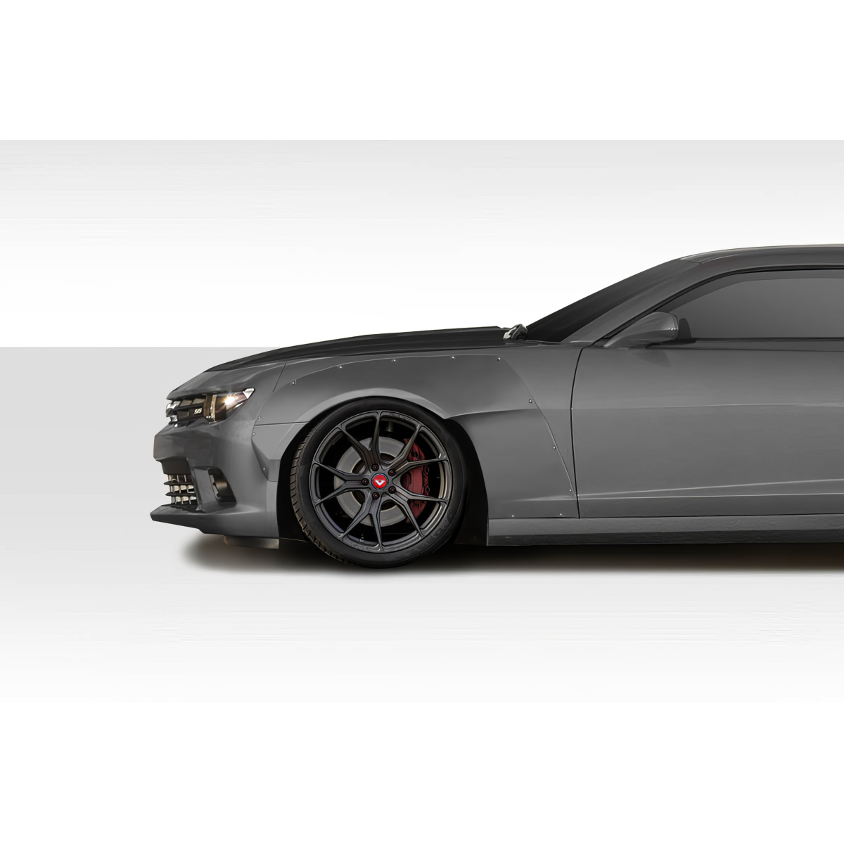 Modify your Chevrolet Camaro 2010 with our Exterior/Fenders - Side angle view of Chevrolet Camaro fender flares
