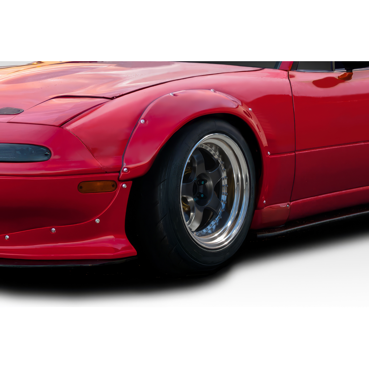 Modify your Mazda Miata 1990 with our Exterior/Fenders - Angled view of the right front fender