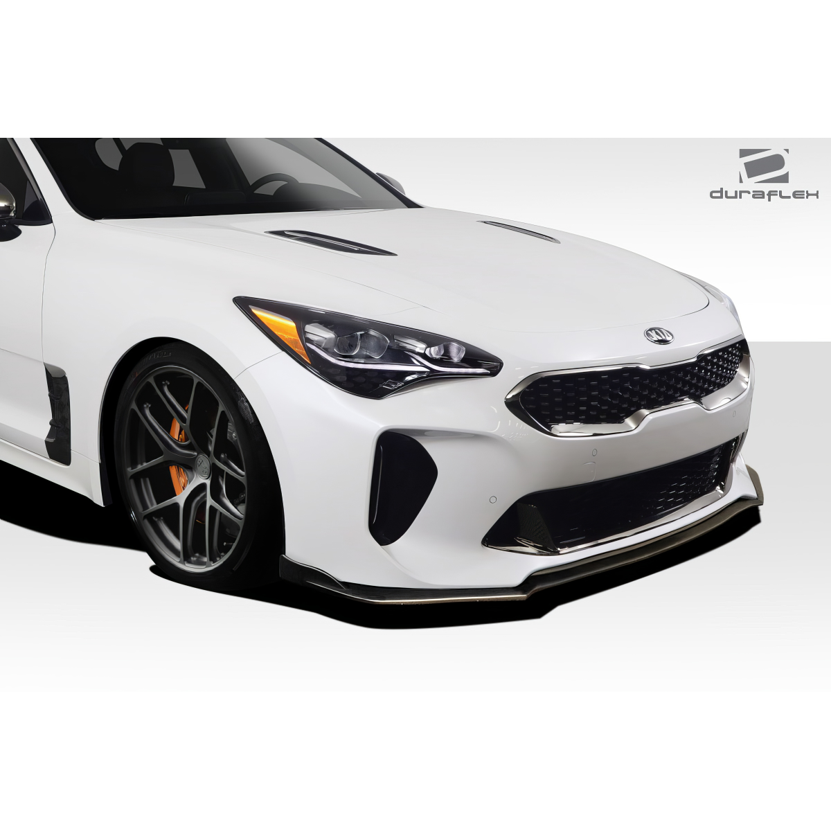 Modify your KIA Stinger 2018 with our Exterior/Front Bumpers or Lips - Front low angle view of car part