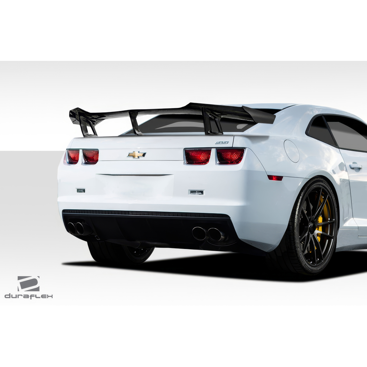 Modify your Chevrolet Camaro 2010 with our Exterior/Wings - Rear angle of vehicle showing custom wing design