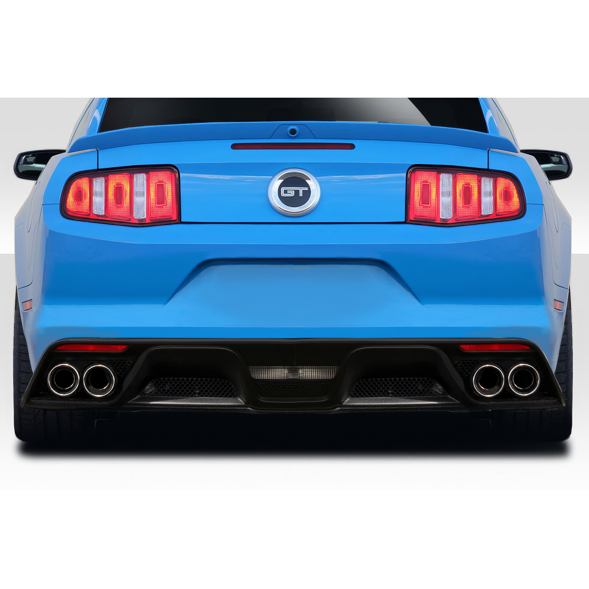 Modify your Ford Mustang 2010 with our Exterior/Rear Bumpers or Lips - Rear angle view of the vehicle part