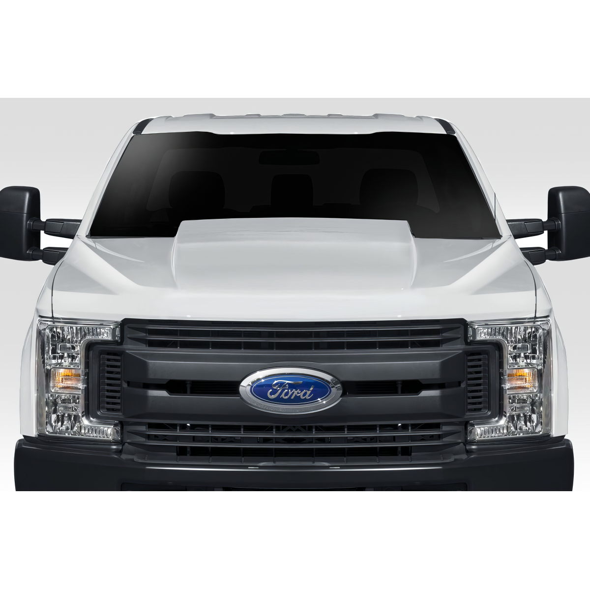 Modify your Ford F-250 Super Duty 2017 with our Exterior/Hoods - Front view of the hood at eye level