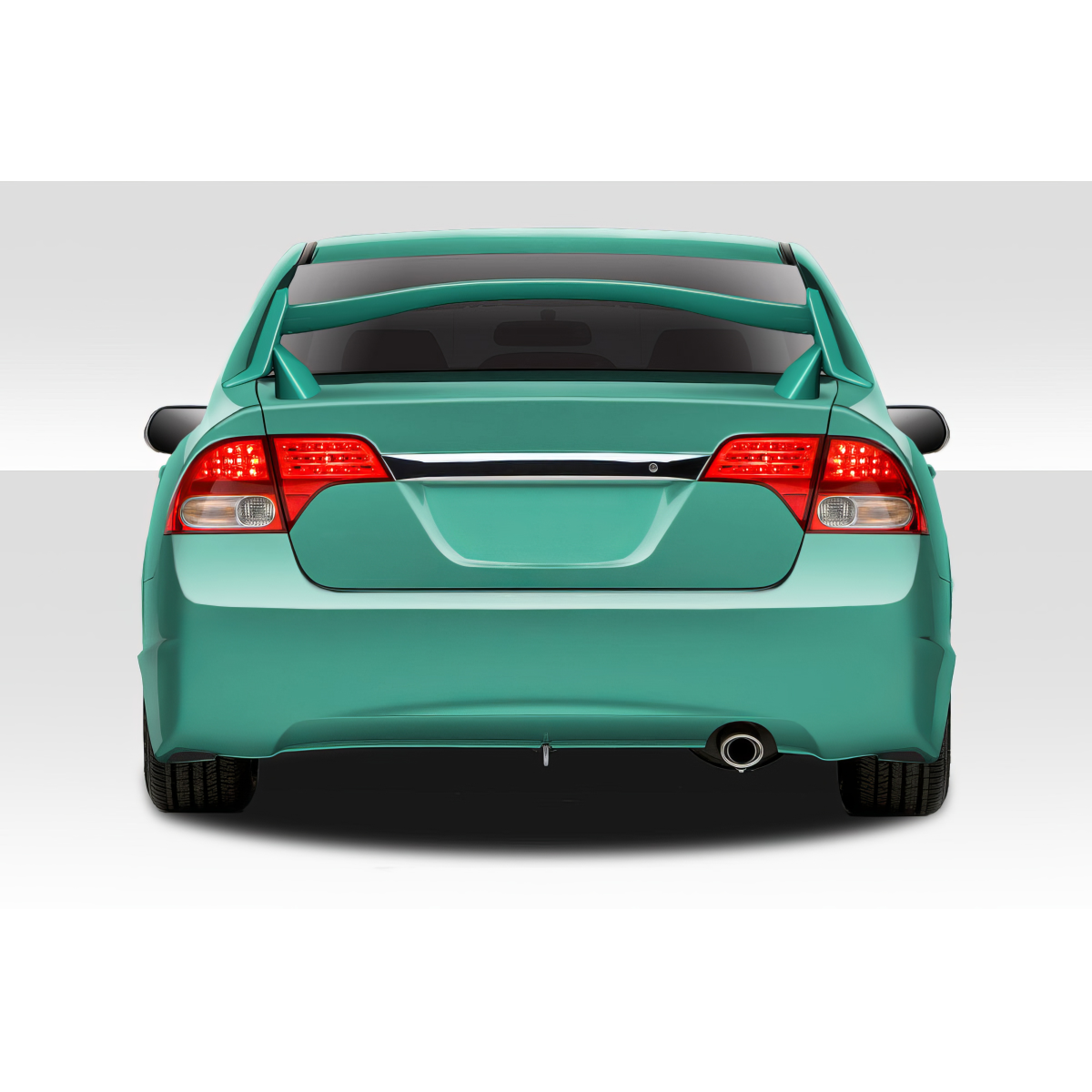 Modify your Honda Civic 2006 with our Exterior/Wings - Rear view of the vehicle from straight on