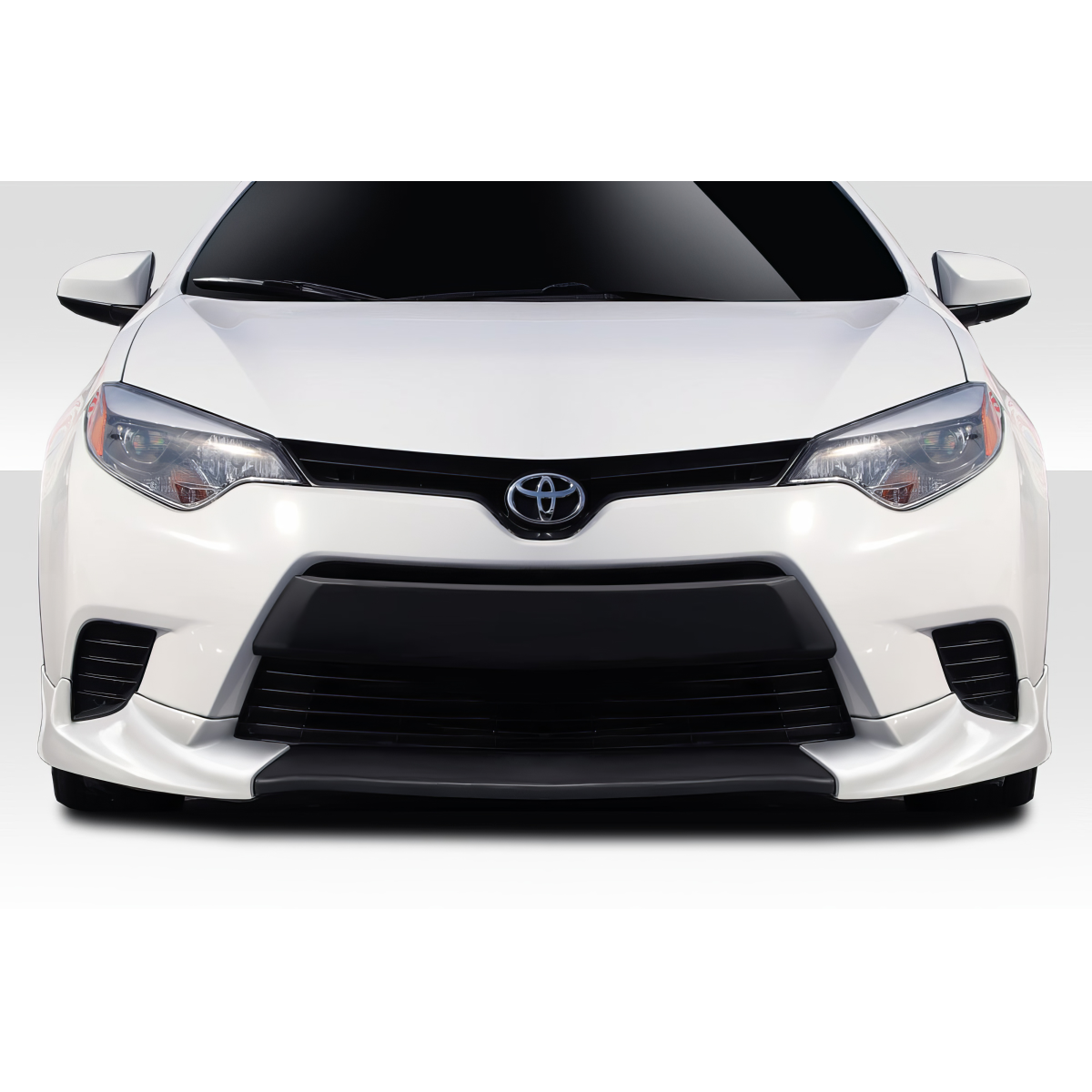 Modify your Toyota Corolla 2014 with our Exterior/Front Bumpers or Lips - Front view of the vehicle at eye level