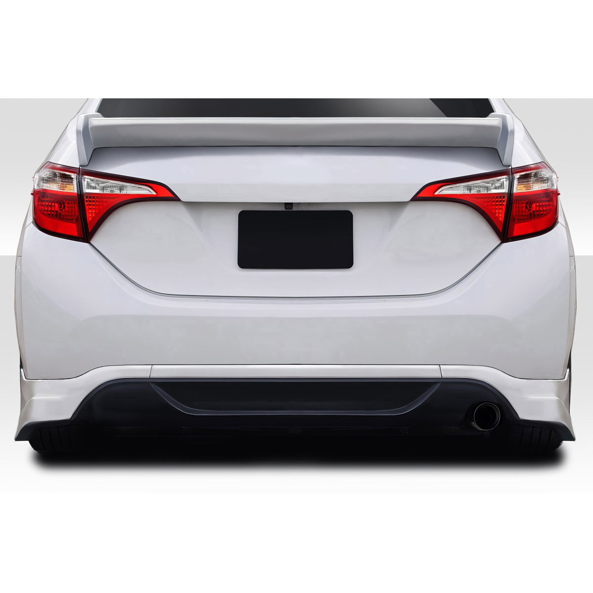 Modify your Toyota Corolla 2014 with our Exterior/Diffusers - Rear view at a straight angle