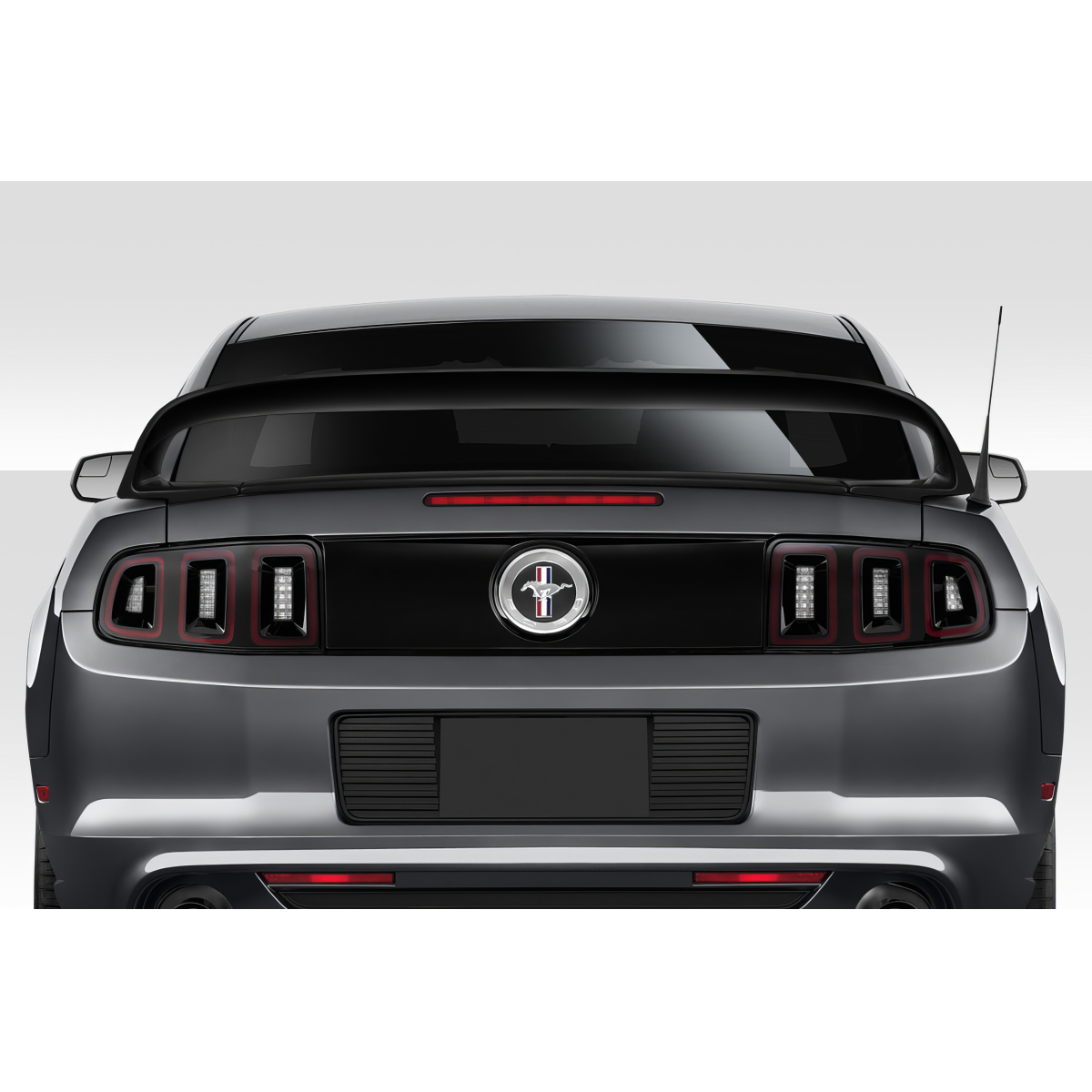 Modify your Ford Mustang 2010 with our Exterior/Wings - Rear view of the vehicle at a straight angle