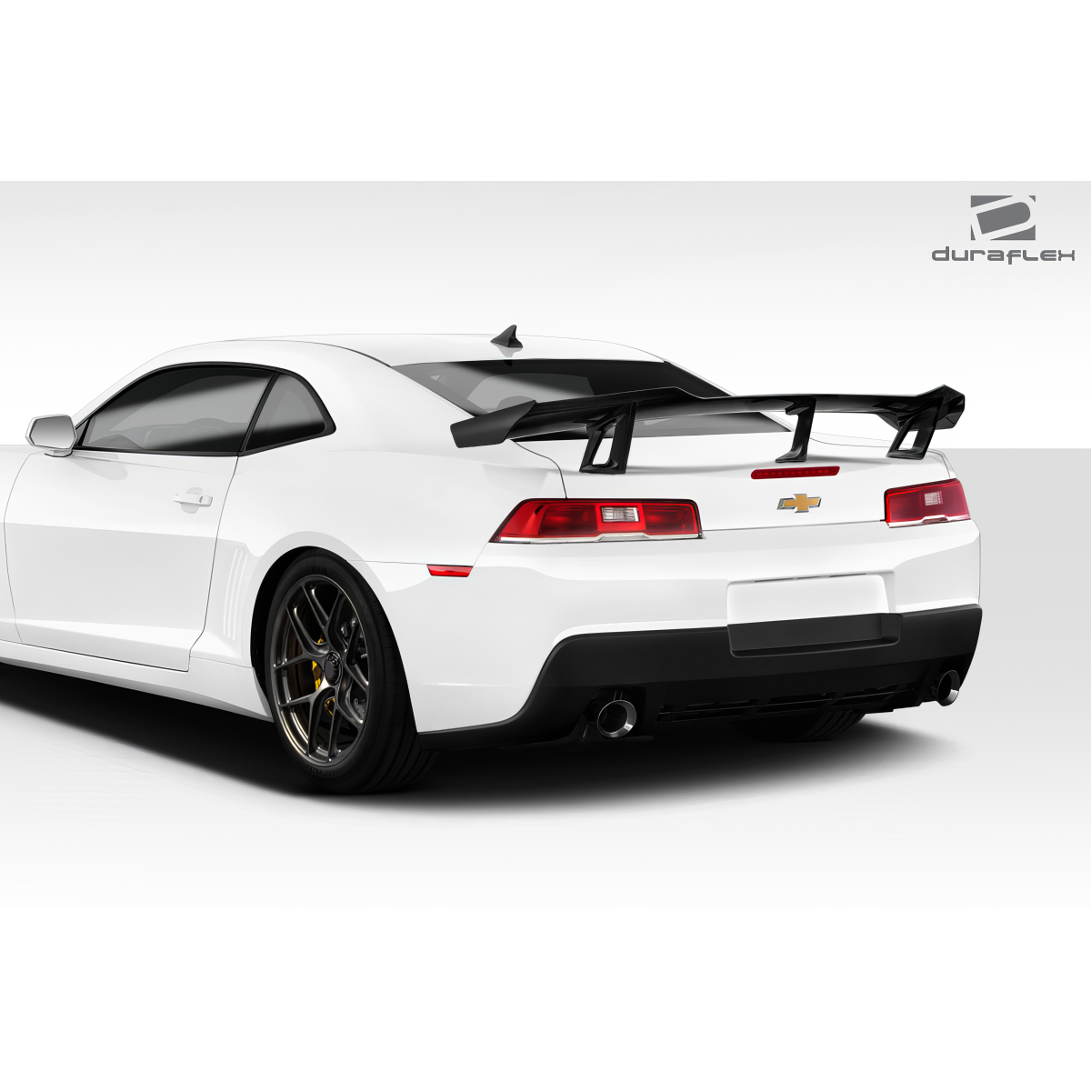 Modify your Chevrolet Camaro 2014 with our Exterior/Wings - Rear angle view of Camaro showing wing spoiler