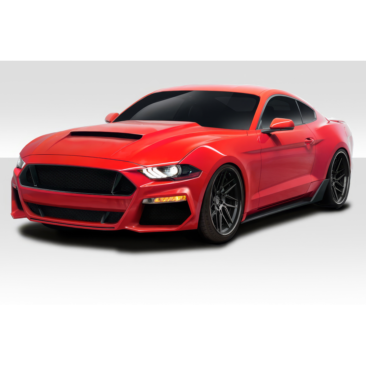 Modify your Ford Mustang 2018 with our Exterior/Complete Body Kits - Front three quarter angle view of the vehicle