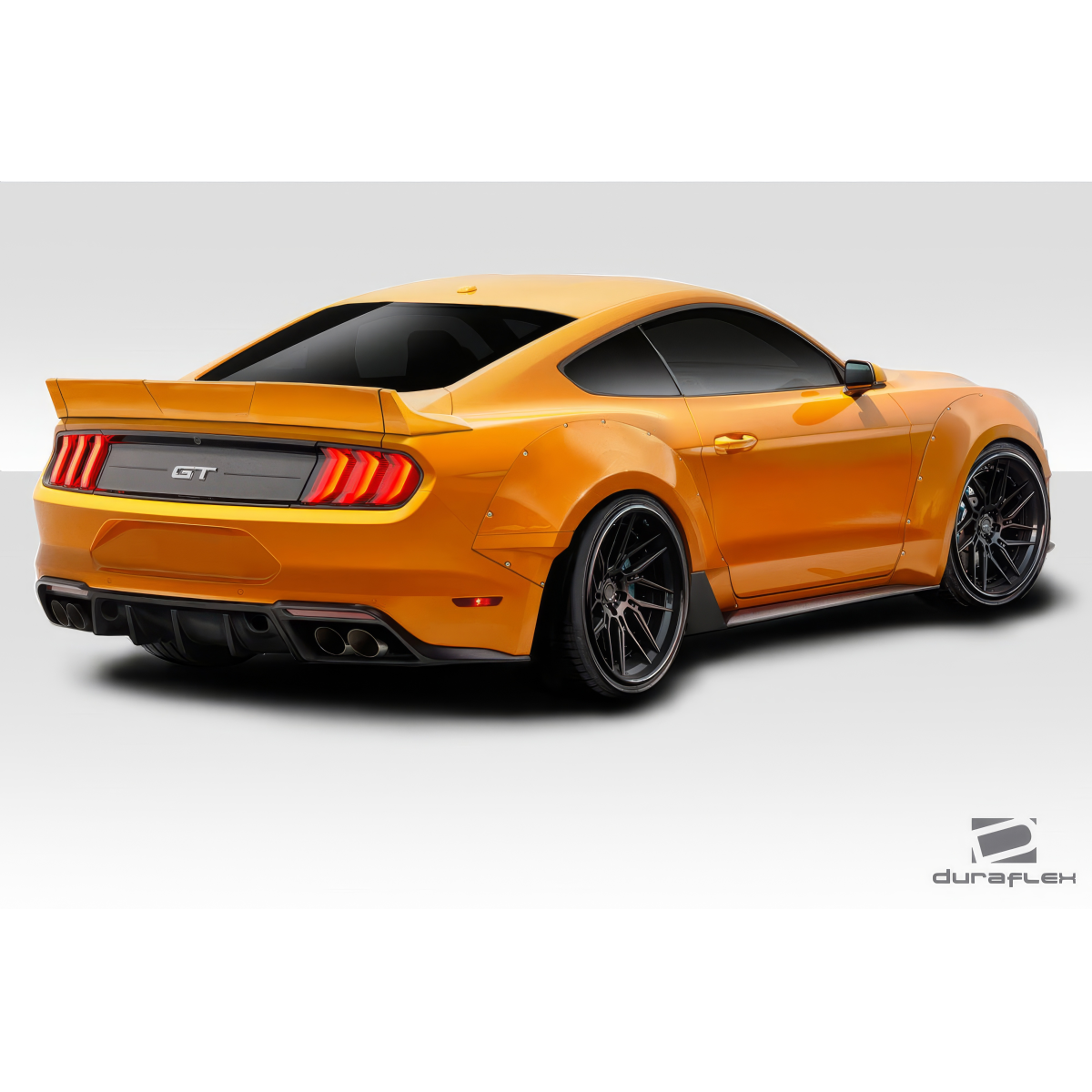 Modify your Ford Mustang 2018 with our Exterior/Complete Body Kits - View from the rear and slightly to the side