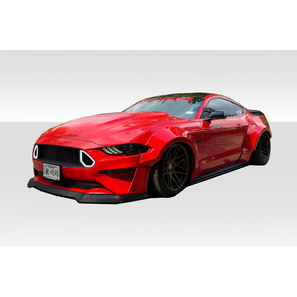 Modify your Ford Mustang 2018 with our Exterior/Complete Body Kits - Front three quarters angle towards right side