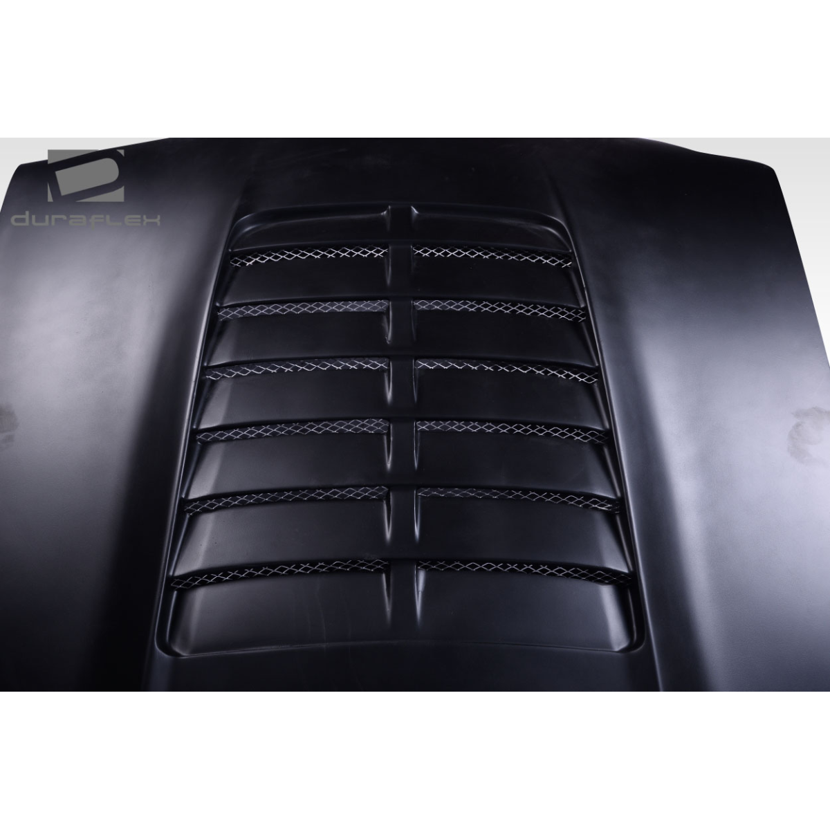 Modify your Ford Mustang 1987 with our Exterior/Hoods - Top view of the hood at a flat angle