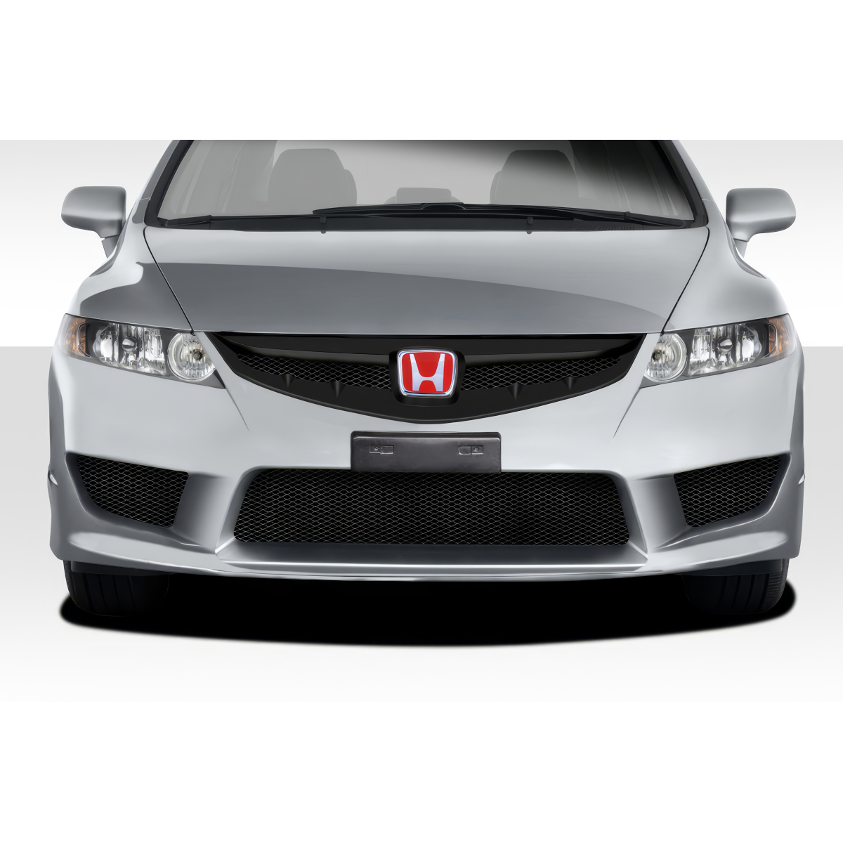 Modify your Honda Civic 2006 with our Exterior/Front Bumpers or Lips - Frontal view of front bumper at zero degrees angle