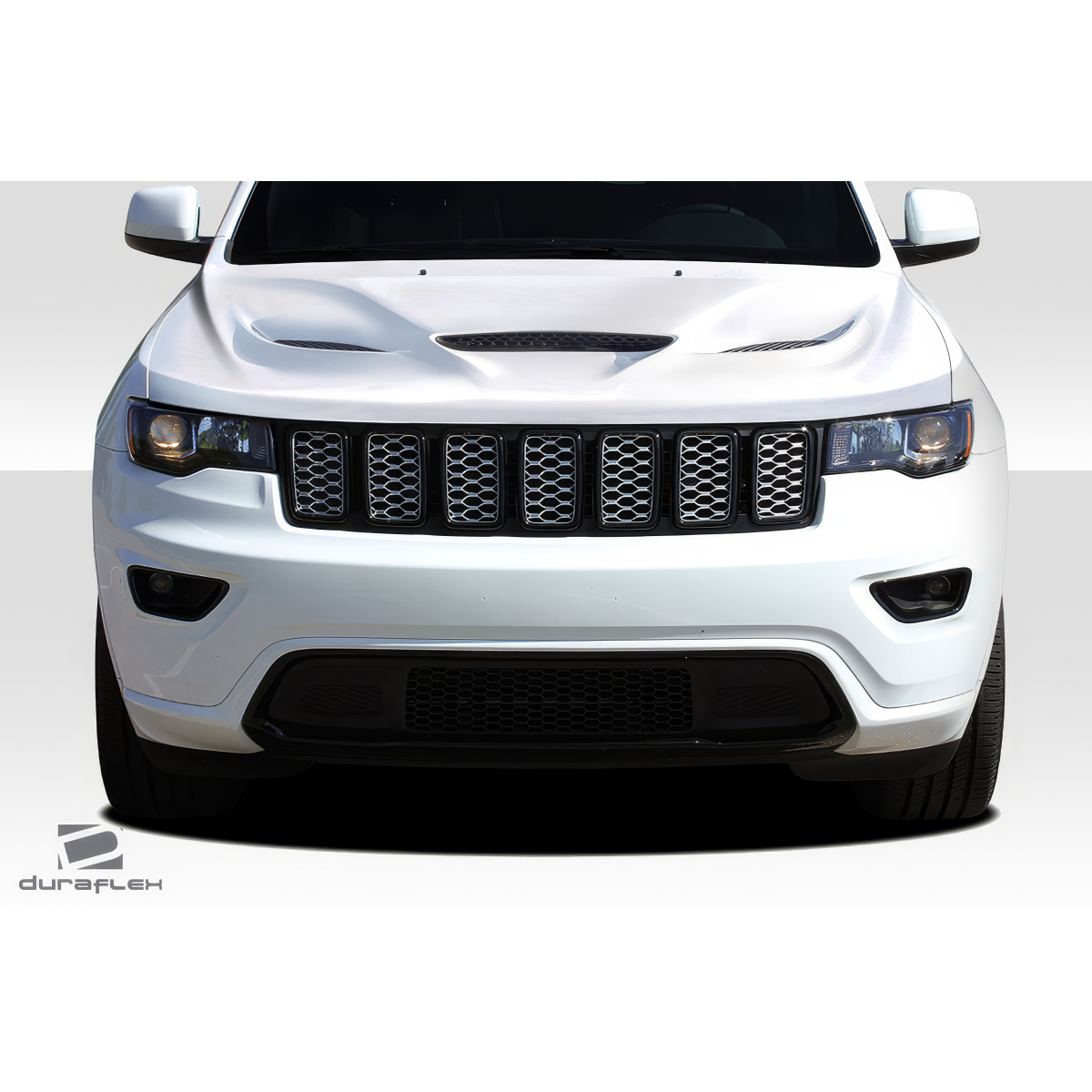 Modify your Jeep Cherokee 2011 with our Exterior/Hoods - Front view of the hood at a straight angle