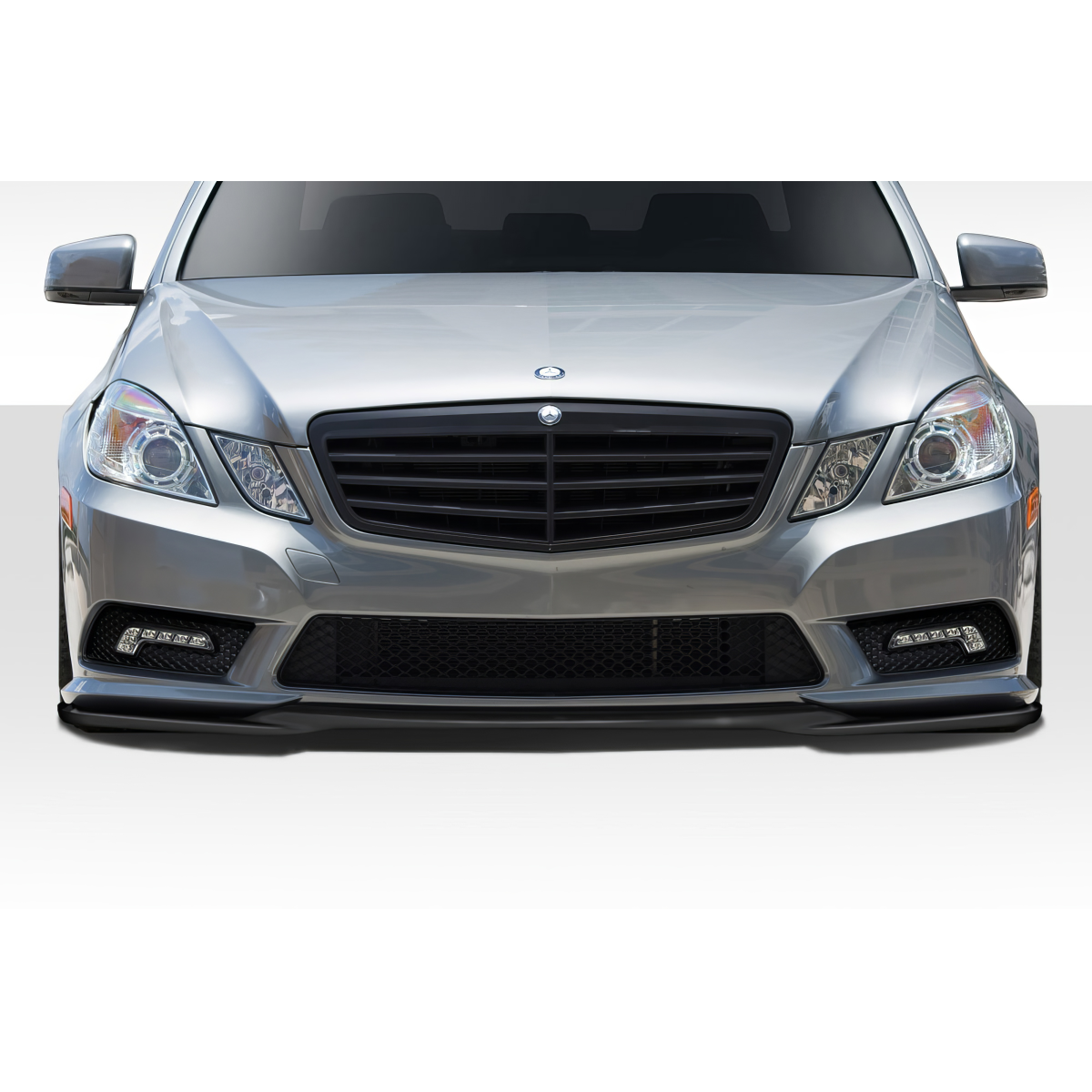 Modify your Mercedes-Benz E-Class 2010 with our Exterior/Front Bumpers or Lips - Frontal view of vehicle at eye level angle