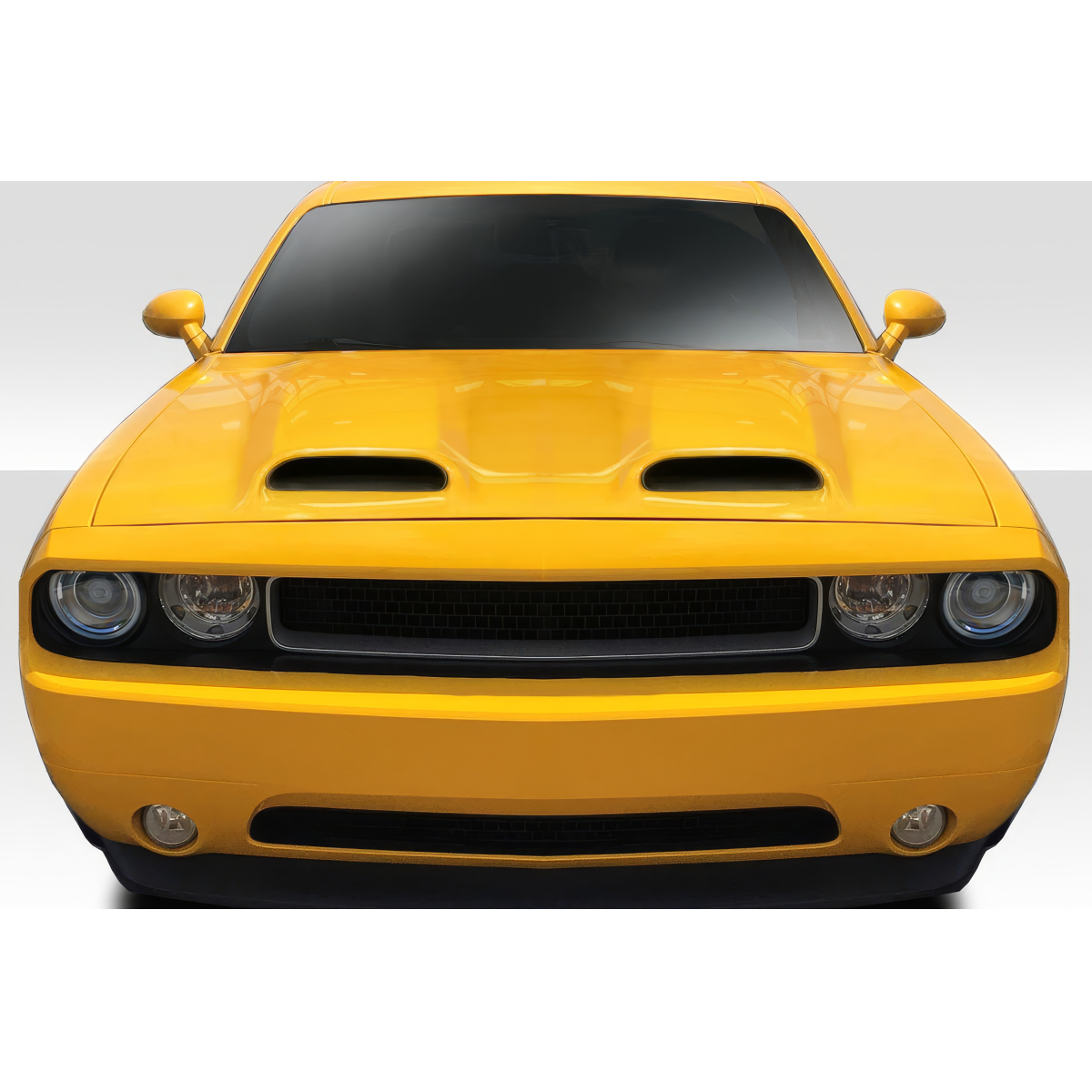 Modify your Dodge Challenger 2008 with our Exterior/Hoods - Frontal view of the hood at eye level