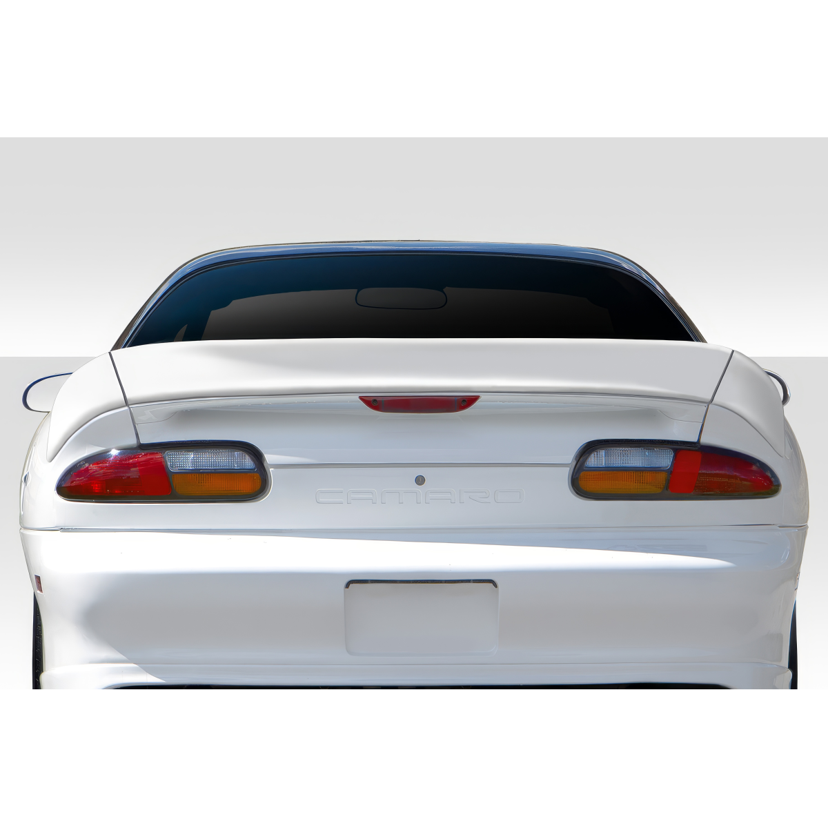 Modify your Chevrolet Camaro 1993 with our Exterior/Wings - Rear view of the car at a straight angle